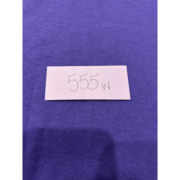 Handcrafted Purple Cotton T Shirt With Colorful Fish Embroidery Patch Design - Picture 7 of 8